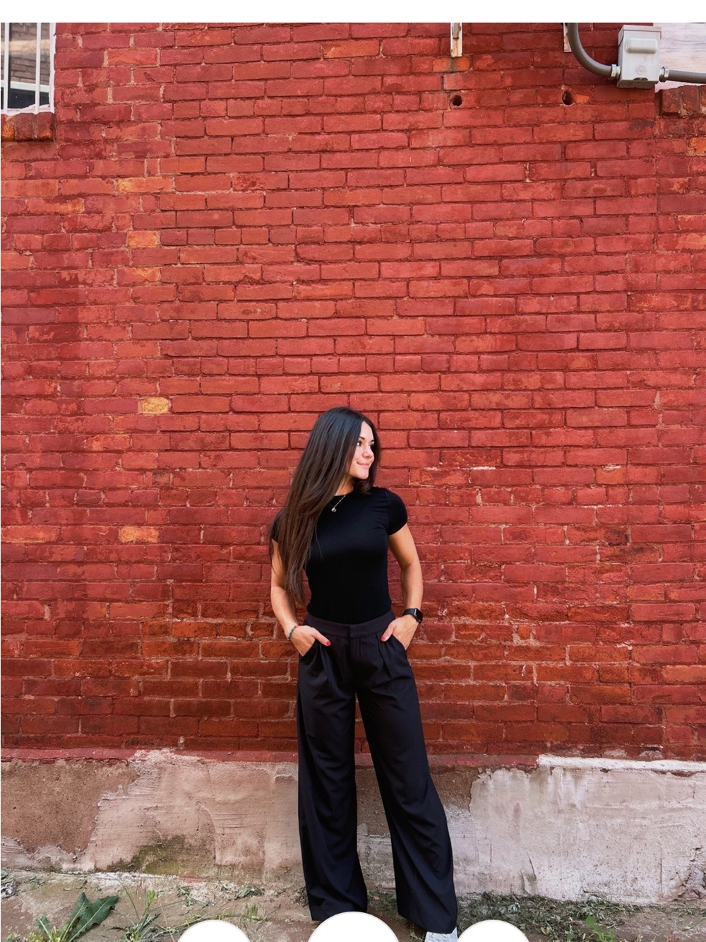 Ptula Wide-Leg Tailored Trousers Black